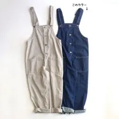 SamansaMos2新品タグ付き 前あきサロペット ネイビー