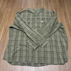 Carhartt 長袖シャツ　グリーン　チェック　オーバーサイズ4XL