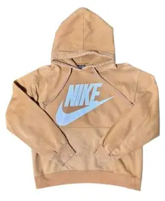ナイキ ロゴ ベージュ スウェットパーカー トレーナー Lサイズ