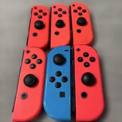 【純正ジャンク】Nintendo Switch ジョイコン 6個セット 赤青②