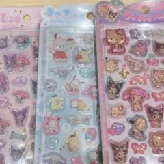 うるちゅるポップシール 3枚セット 日焼けキティ ポチャッコ マイメロ クロミ