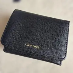 niko and... ブラック三つ折り財布