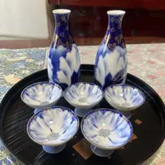 徳利　2本と猪口5個セット 箱無しおぼん無し深川製磁