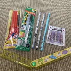文房具セット　鉛筆　マジック　鉛筆キャップ　定規　まとめ売り