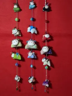 ちりめん細工　吊るし飾　古布　子供　御祝い　ハンドメイド