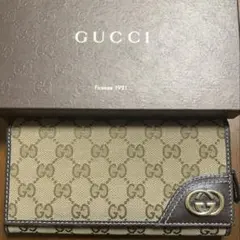 【美品/匿名配送/送料無料】GUCCI長財布GGキャンバス