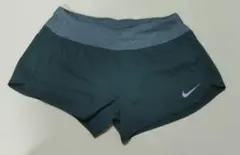 ナイキ　NIKE　ランニングパンツ　レディースM　グリーン　インナー付　匿名