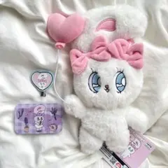 エスターバニー ぬいぐるみ ハートバルーン 前髪クリップ スライド缶