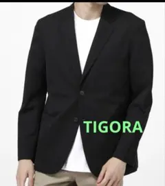 TIGORA ティゴラ メンズ 撥水　ストレッチ テーラードジャケット 黒　Ｍのサムネイル