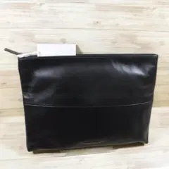 カルバンクライン 定価22000円 黒A4 クラッチバッグ ビジネスバッグ 牛革