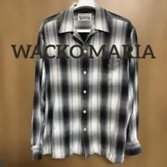 WACKO MARIA オンブレ チェックシャツ オープンカラー　レーヨン