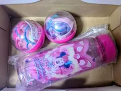 ミニーパルパルーザスーベニアドリンクボトル✨️ガチャカプセルピンク♡パープル