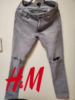 値下げ☆H&M スキニーデニム グレー 31/30