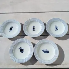 有田焼　青花　陶器皿5枚セット