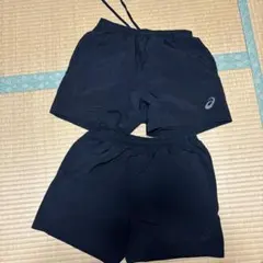 ブラックショートパンツ ウエストゴム付き　　2枚セットM