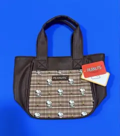 PEANUTS スヌーピー トートバッグ　茶