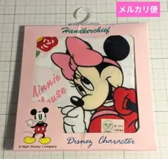 ミニーマウス　昭和　レトロ　ハンカチ　ハンドタオル　ディズニー　三恵（株）製造