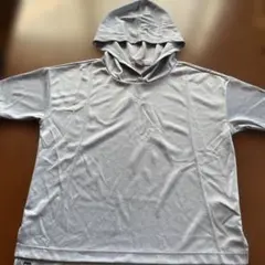 Puma ブルー　フード付きパーカー　半袖