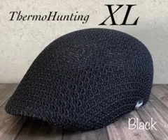 送料込 帽子 XL 大きいサイズ サーモ ハンチング アイビー メッシュ 黒