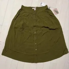 【新品タグ付】Forever21 茶色オリーブ色　スカート 薄手 Sサイズ