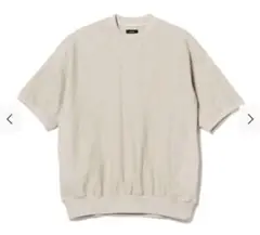 BEAMS ウーブン スウェット　Sサイズ　ベージュ　麻　Tシャツ