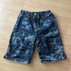 迷彩柄 ジーンズ　ハーフパンツ 120サイズ