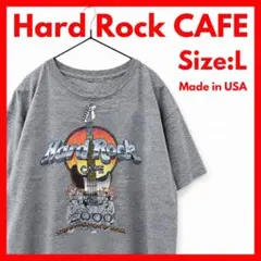 穴あき USA製 古着 ハードロックカフェ Tシャツ メンズ グレー L