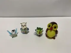 ガラス細工 フクロウ色々
