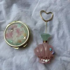 ディズニーストア アリエル　リトルマーメイド　メモスタンド　小物入れセット