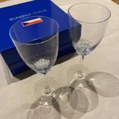 ワイングラス 2個セットBOHEMIA GLASS