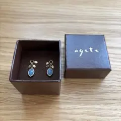 【箱有無選べます】アガット agete K10天然石ドロップ型チャーム