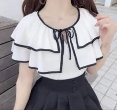 evelyn ダブルパイピングブラウス