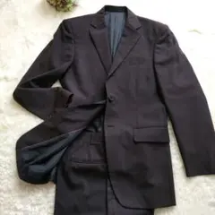 RESPECT　リスペクト　メンズスーツ　美品　春夏ブラウンチェック　L　Y6のサムネイル