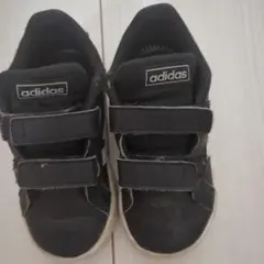 adidas ベルクロスニーカー 7K 黒