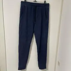 올드 네이비 조거 팬츠 옷자락 리브 무지 M 청 양털 훈련