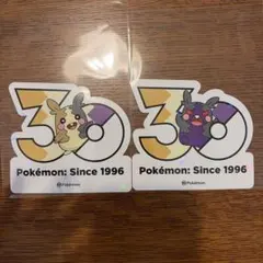 ポケモン 30周年記念 ステッカー 2枚セット ヌメイル、ヌメルゴン 韓国