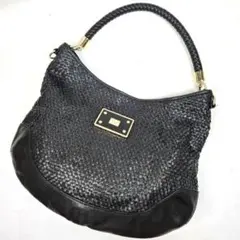 美品 ANYA HINDMARCH ショルダーバッグ イントレッチオ 編み込み