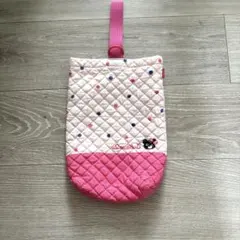 Double B シューズバッグ 靴袋 ピンク ドット柄