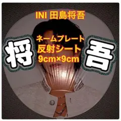 INI 田島将吾　うちわ文字　反射シート使用　ネームプレート 約9cm×9cm