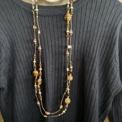 ④ロングネックレス　手芸　アクセサリー