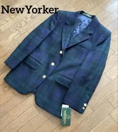 【新品】NewYorker ブラックウォッチテーラード ジャケット 金ボタンのサムネイル