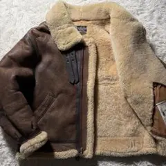 希少/44サイズ■AVIREXフライトジャケットB-3 ムートン　羊革　ブラウン