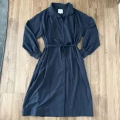 未使用LE SOUK holidayシャツワンピース　ネイビーsizeL