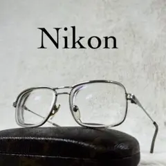 60s　Nikon　ニコン　ビンテージメガネ　ツーブリッジ　シルバーフレーム