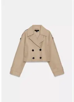 ZARA ショートバルーントレンチコート M 新品タグ付き - メルカリ