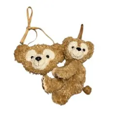 ダッフィーコインケースパスケースダッフィーファスナー付きぬいぐるみ　セット売り