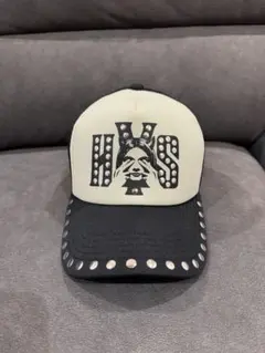 ヒステリックグラマー　SEE NO EVIL スタッズメッシュキャップ 黒