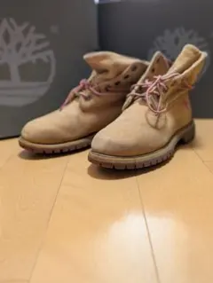【値下げ可】Timberland ロールアップブーツ ピンク 6.5wのサムネイル