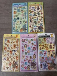正規品　ディズニー ボンボンドロップシール 5枚セット　プリンセス　クラシックのサムネイル