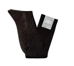 【早い者勝ち】ハリソン ウール100% リブホーズ日本製ドレスソックスブラウン